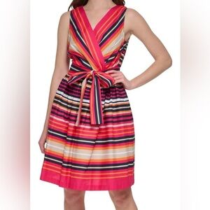 Colorful Striped Sleeveless Dress